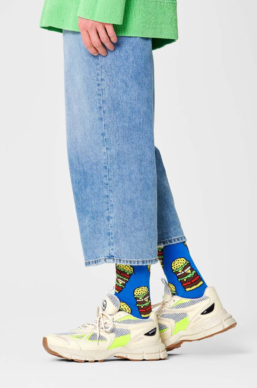 Happy Socks Чорапи Burger в синьо - Pepit.bg