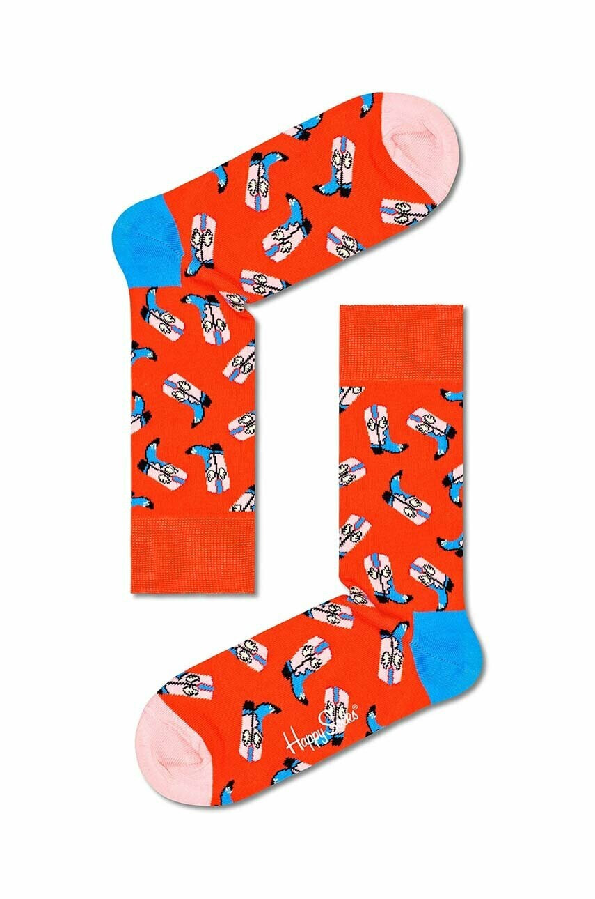 Happy Socks Чорапи Cowboy Boots в оранжево - Pepit.bg