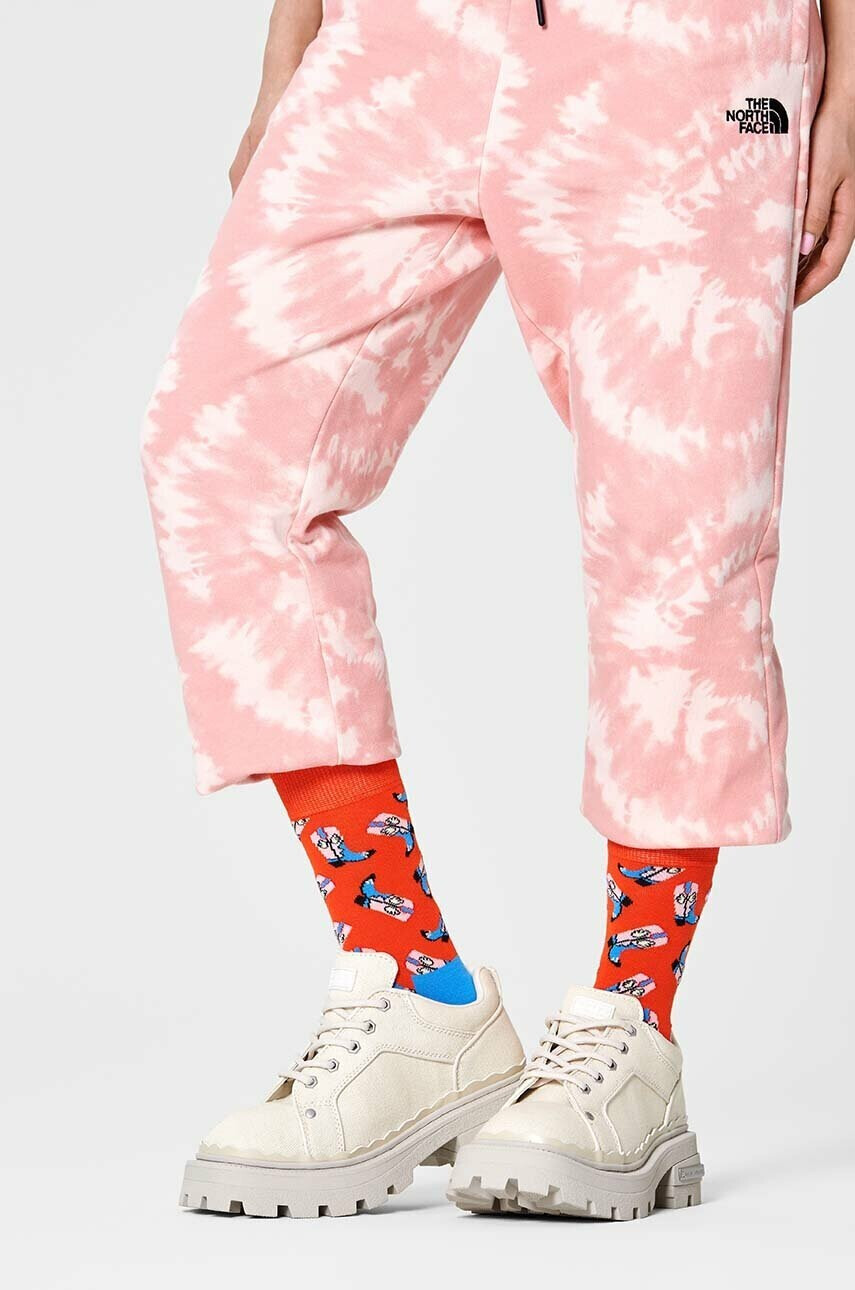 Happy Socks Чорапи Cowboy Boots в оранжево - Pepit.bg