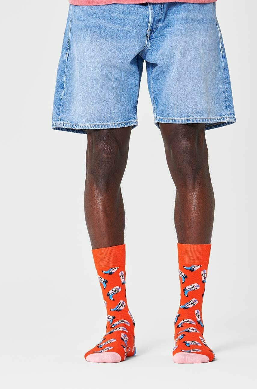 Happy Socks Чорапи Cowboy Boots в оранжево - Pepit.bg