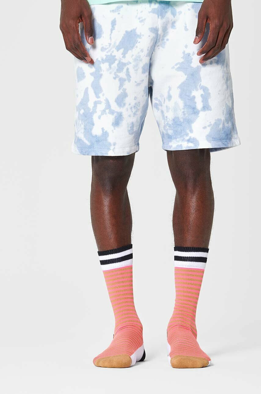 Happy Socks Чорапи Dark Pink Neon Stripe в розово - Pepit.bg