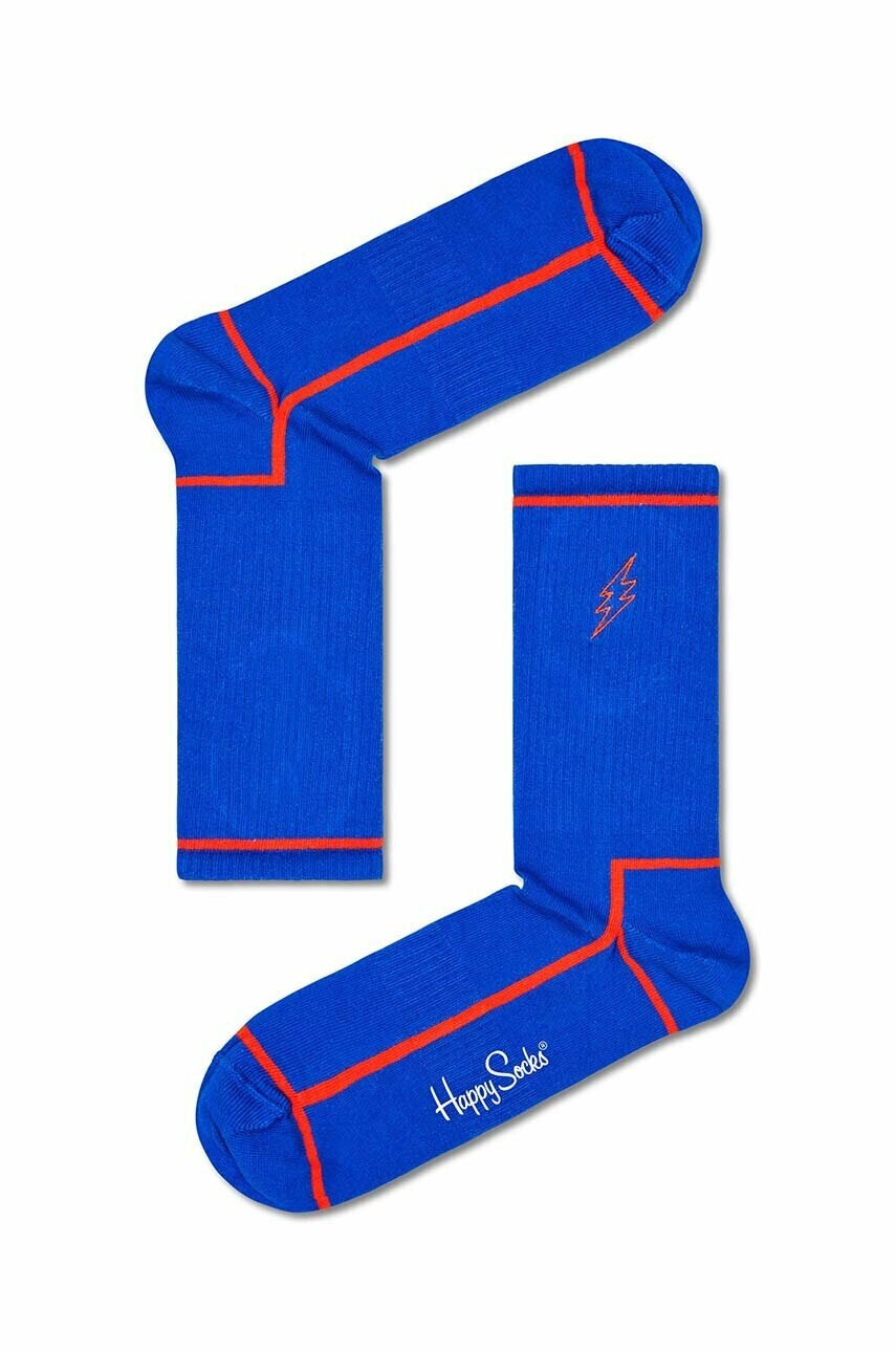 Happy Socks Чорапи Flash в тъмносиньо - Pepit.bg