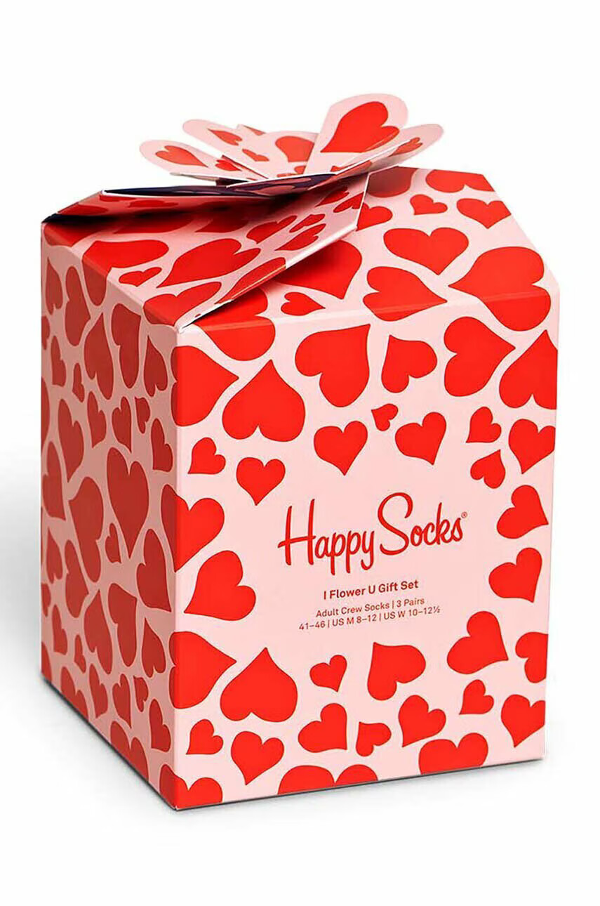 Happy Socks Чорапи Flower Us (3 чифта) - Pepit.bg