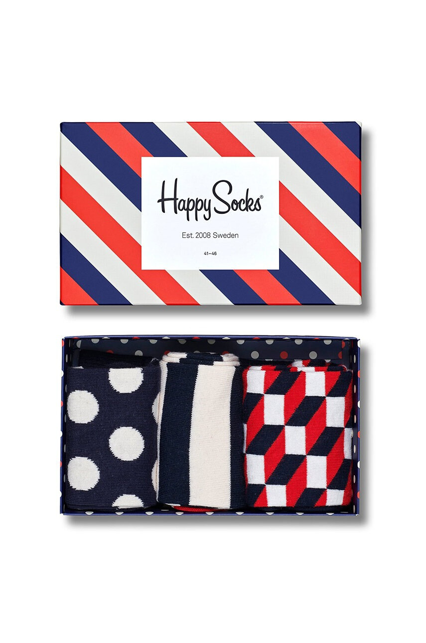 Happy Socks Чорапи Gift Box (3-бройки) - Pepit.bg