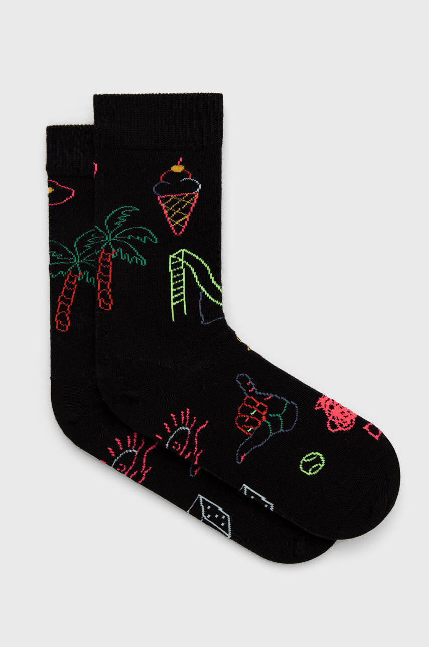 Happy Socks Чорапи Good Times дамски в черно - Pepit.bg