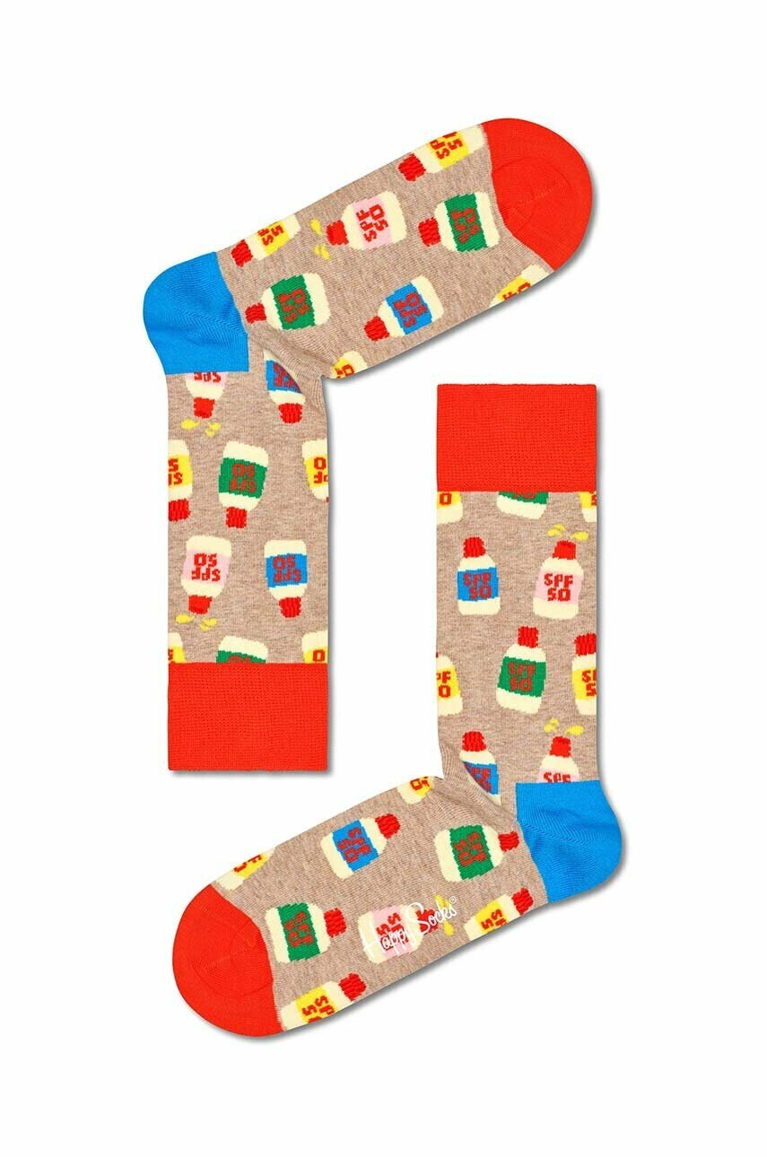 Happy Socks Чорапи Light Brown в бежово - Pepit.bg