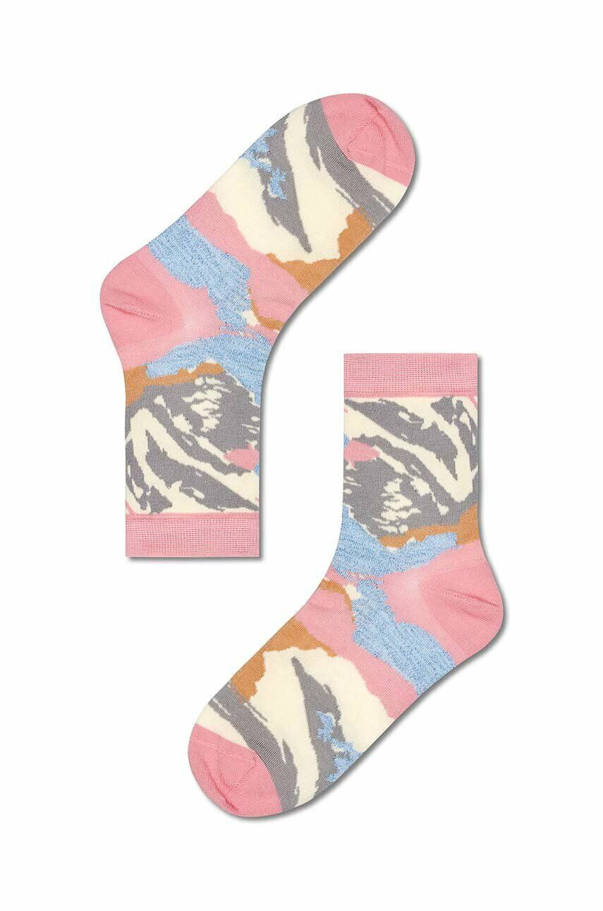 Happy Socks Чорапи Light Pink Gabriela Crew - Pepit.bg