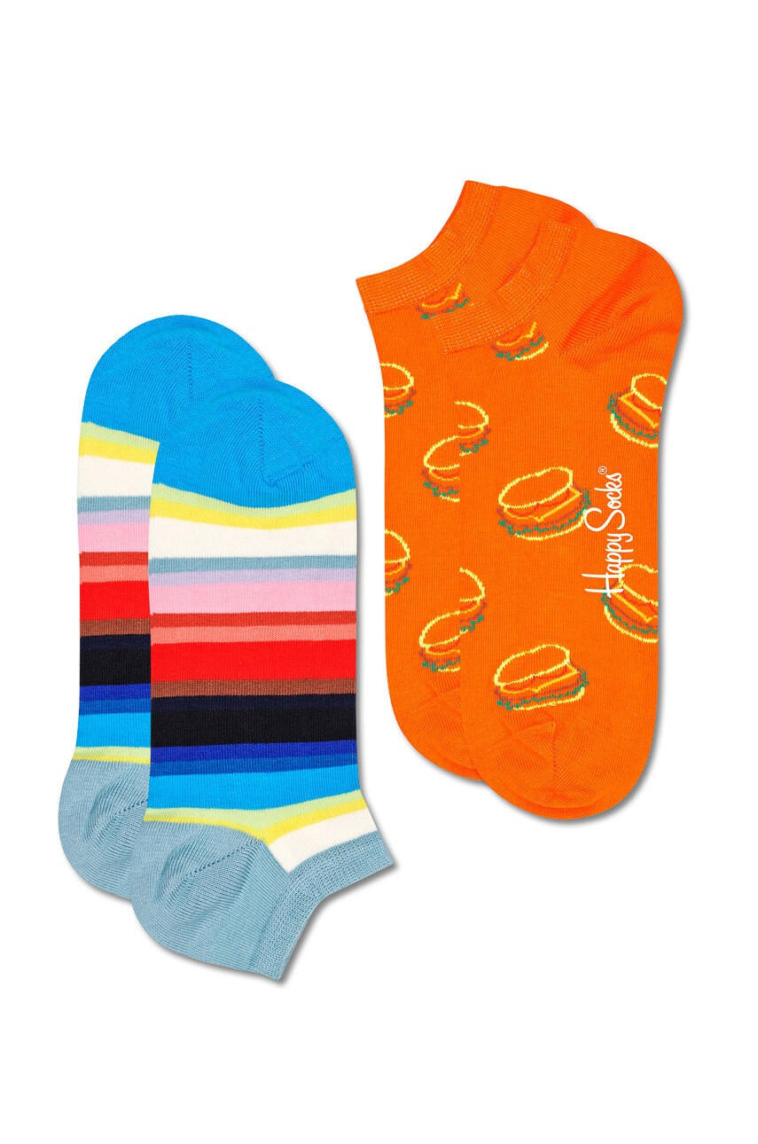 Happy Socks Чорапи Lunch Time Stripe (2 чифта) - Pepit.bg