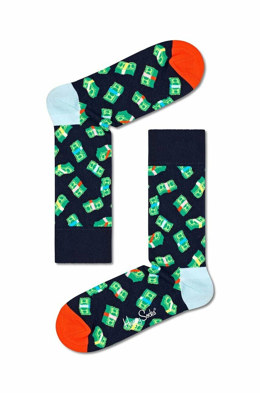 Happy Socks Чорапи Money Money в тъмносиньо - Pepit.bg