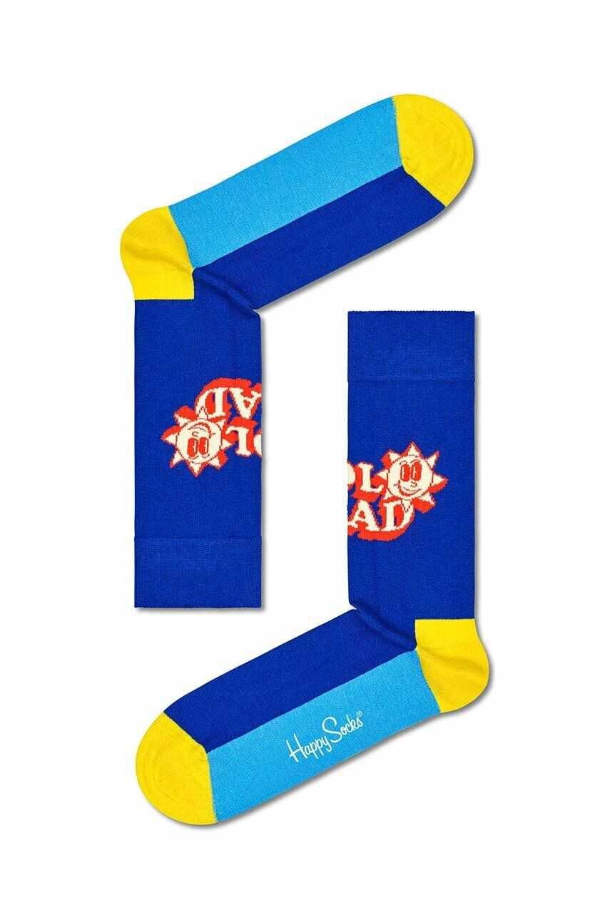 Happy Socks Чорапи Navy Number One Dad в тъмносиньо - Pepit.bg