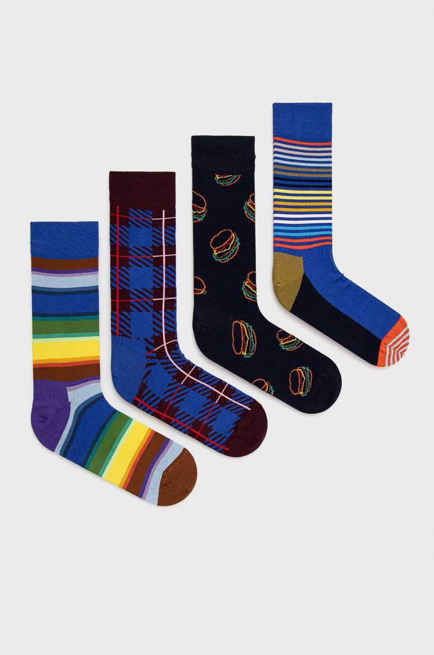 Happy Socks Чорапи Navy Socks Gift Set (4 чифта) - Pepit.bg