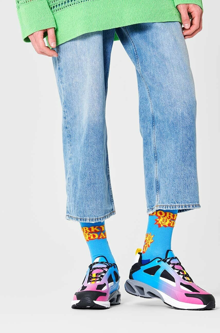 Happy Socks Чорапи Number One Dad в тюркоазено - Pepit.bg