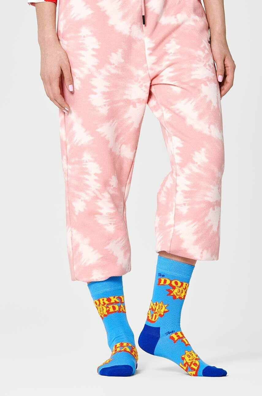 Happy Socks Чорапи Number One Dad в тюркоазено - Pepit.bg