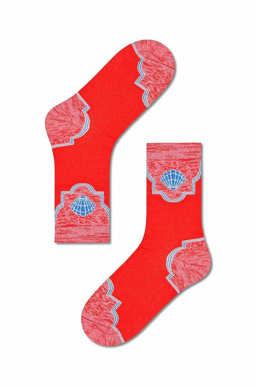 Happy Socks Чорапи Red Viviana Crew в червено - Pepit.bg