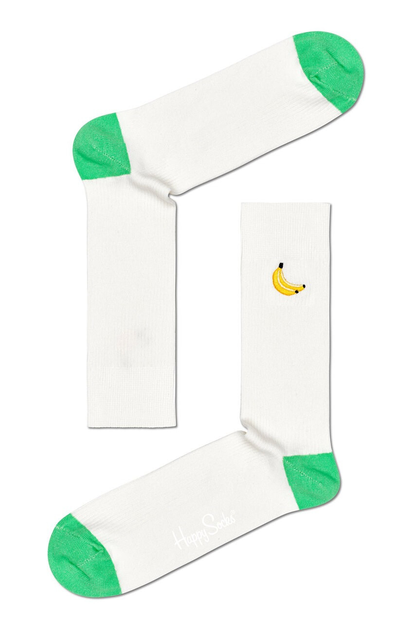 Happy Socks Чорапи Ribbed Embroidery Banana - Pepit.bg