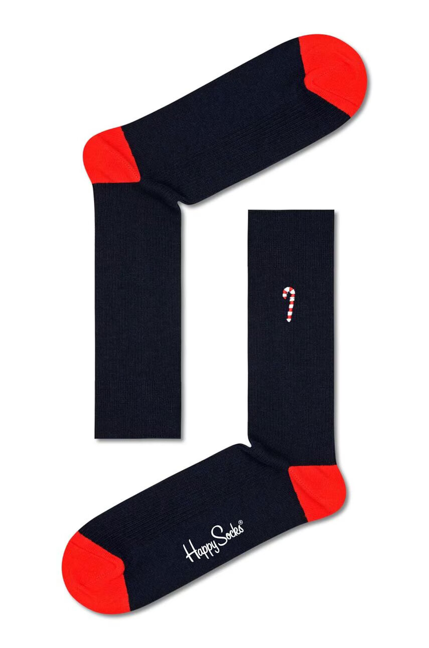 Happy Socks Чорапи Ribbed Embroidery Candy Cane - Pepit.bg