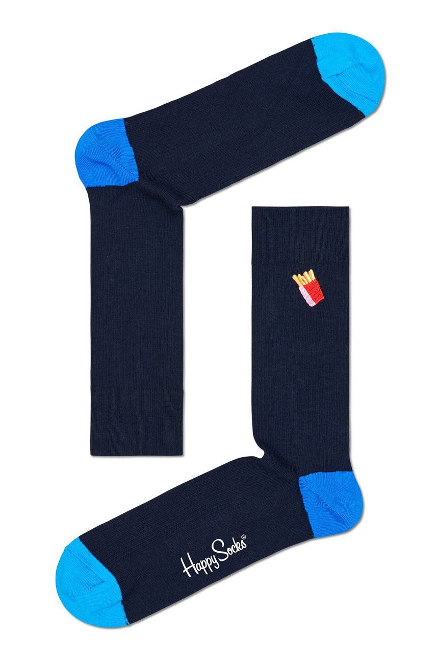 Happy Socks Чорапи Ribbed Embroidery Fries - Pepit.bg