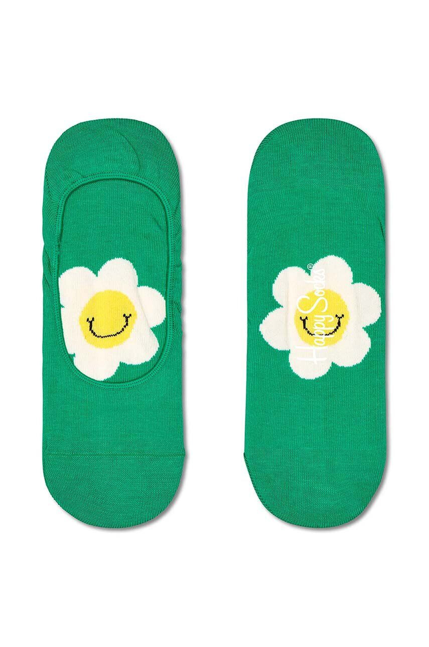 Happy Socks Чорапи Smiley Daisy Liner Sock в зелено - Pepit.bg