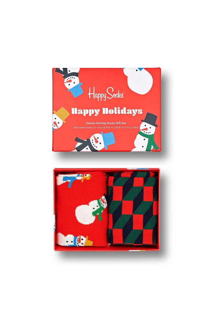 Happy Socks Чорапи Snowman Socks Gift Set (2 чифта) - Pepit.bg