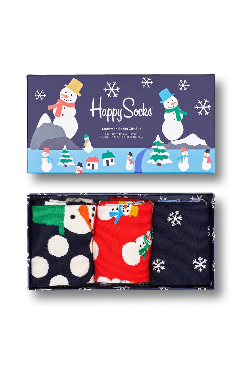 Happy Socks Чорапи Snowman Socks Gift Set (3 чифта) - Pepit.bg