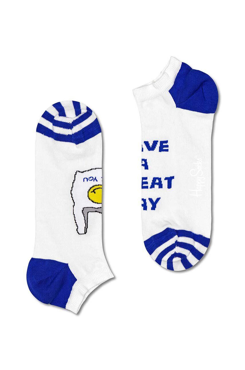 Happy Socks Чорапи Souvenir Low Sock в бяло - Pepit.bg