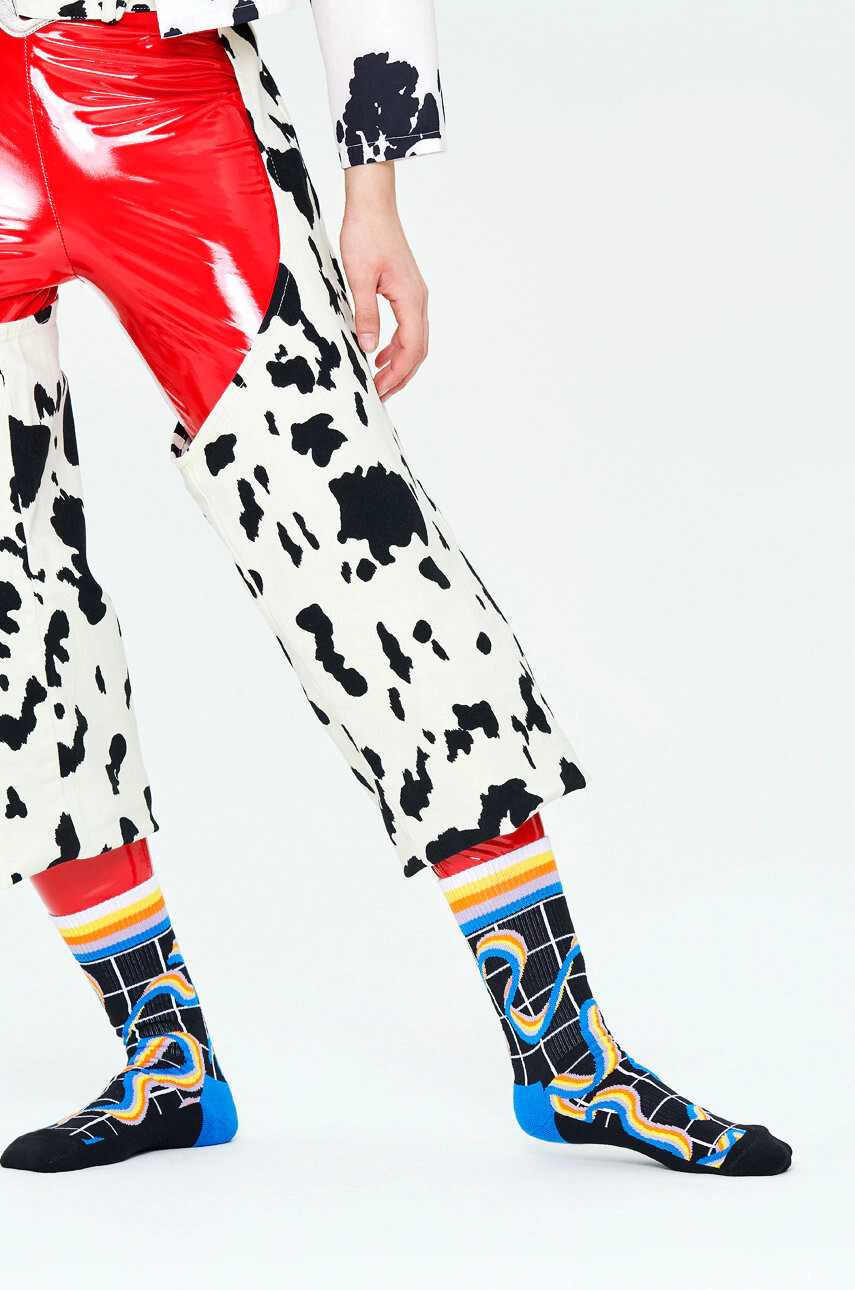 Happy Socks Чорапи Squiggly Rainbow Crew - Pepit.bg