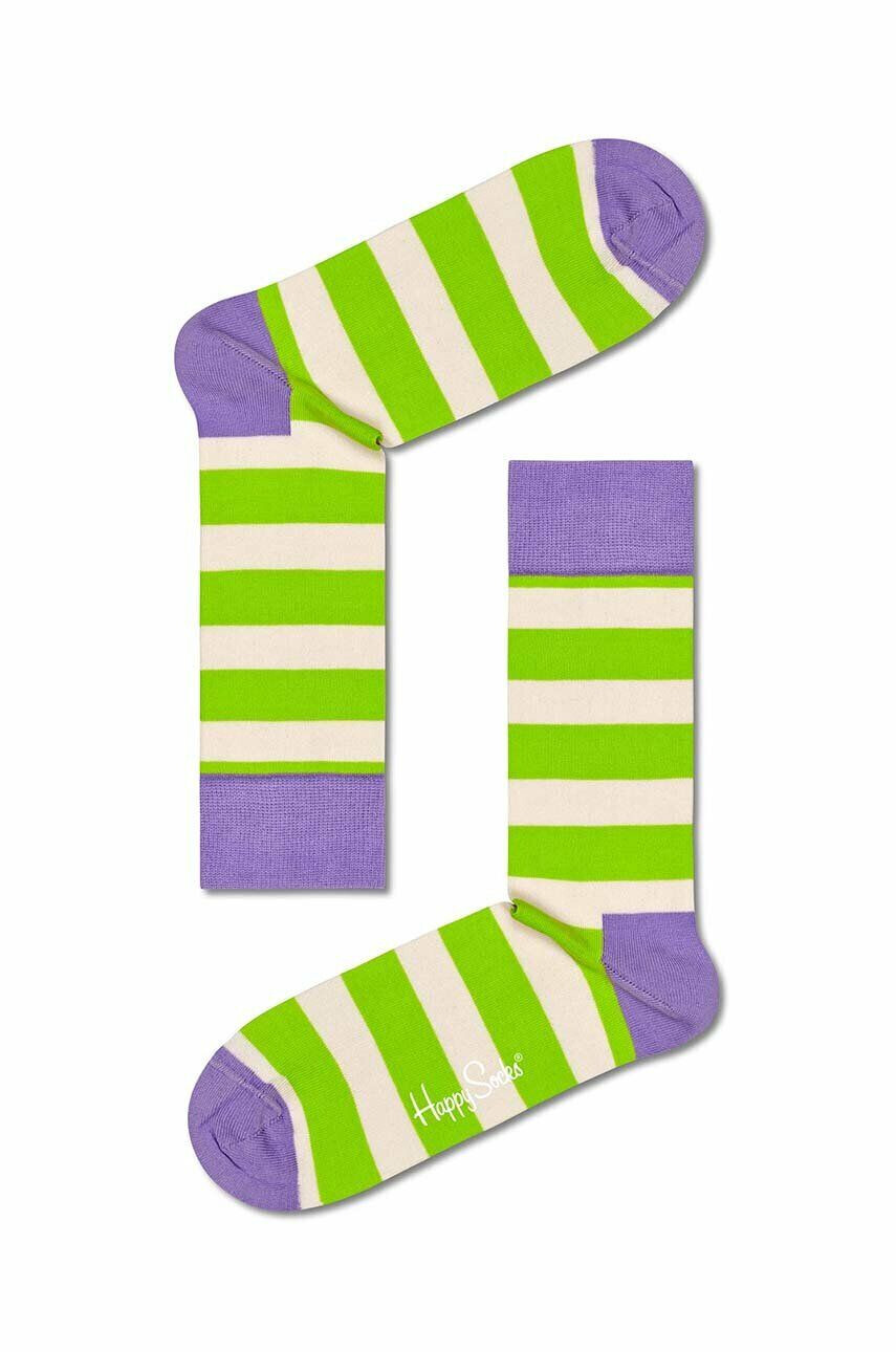 Happy Socks Чорапи Stripe в зелено - Pepit.bg