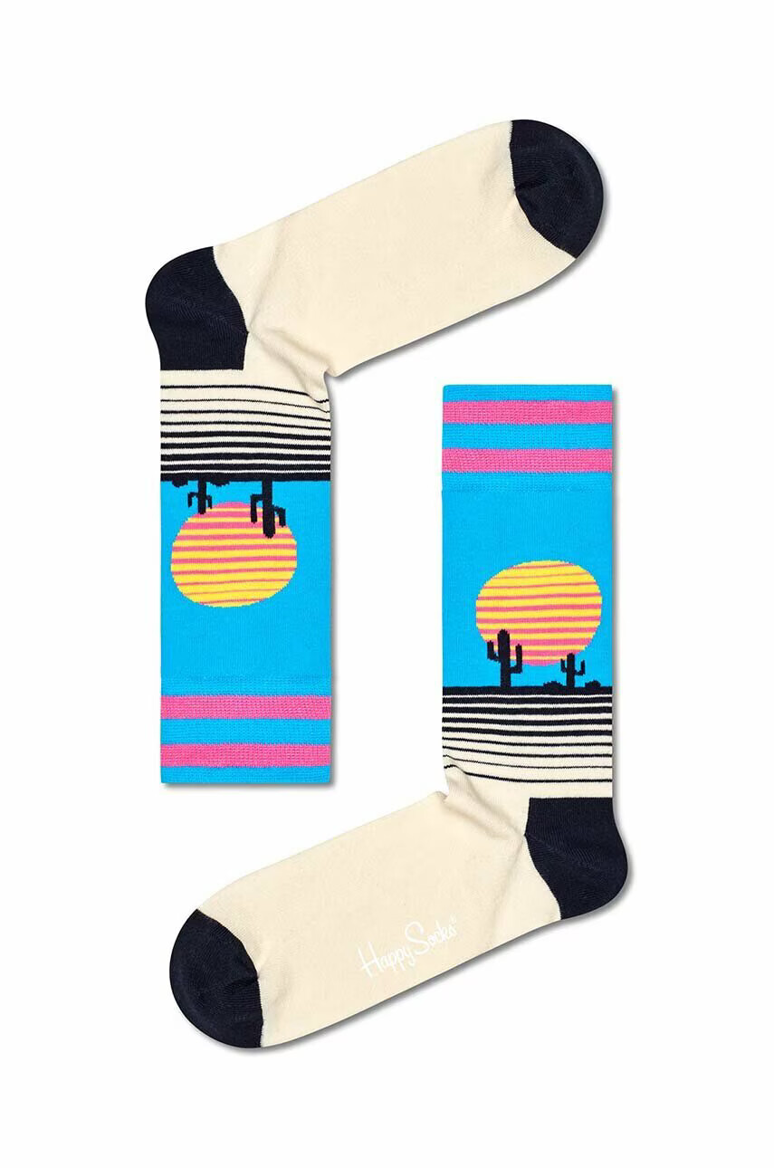 Happy Socks Чорапи Sunset в тюркоазено - Pepit.bg