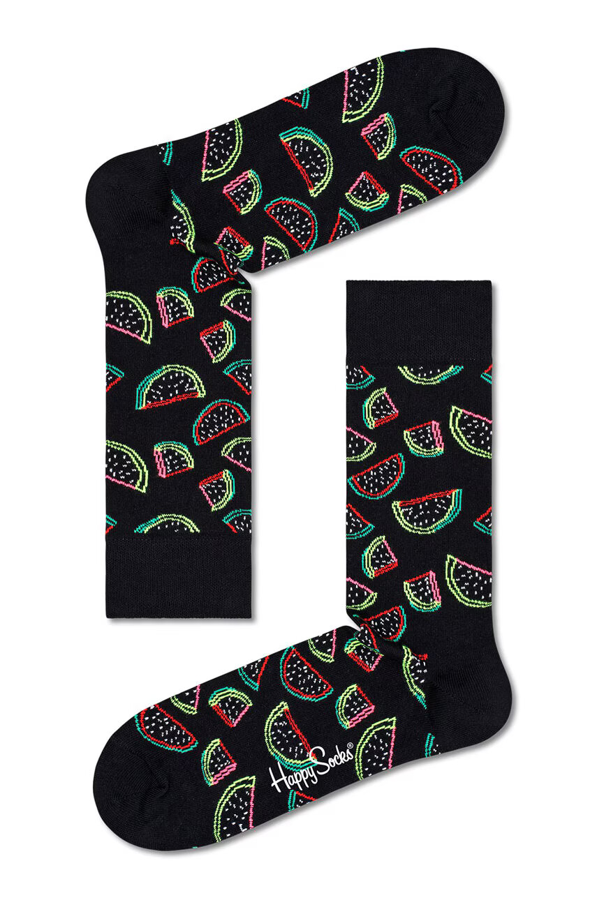 Happy Socks Чорапи Watermelon мъжки в черно - Pepit.bg