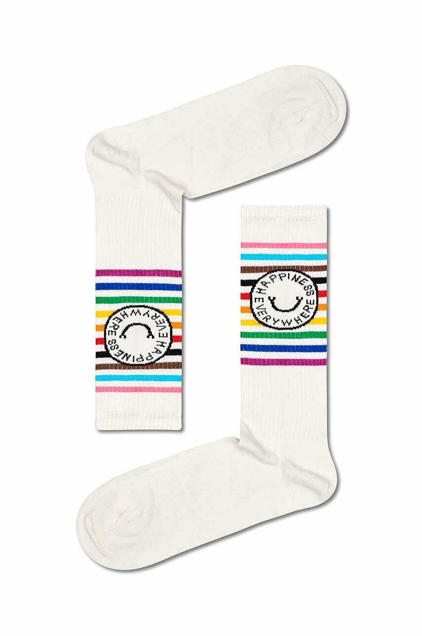 Happy Socks Чорапи White 3 (3 чифта) - Pepit.bg