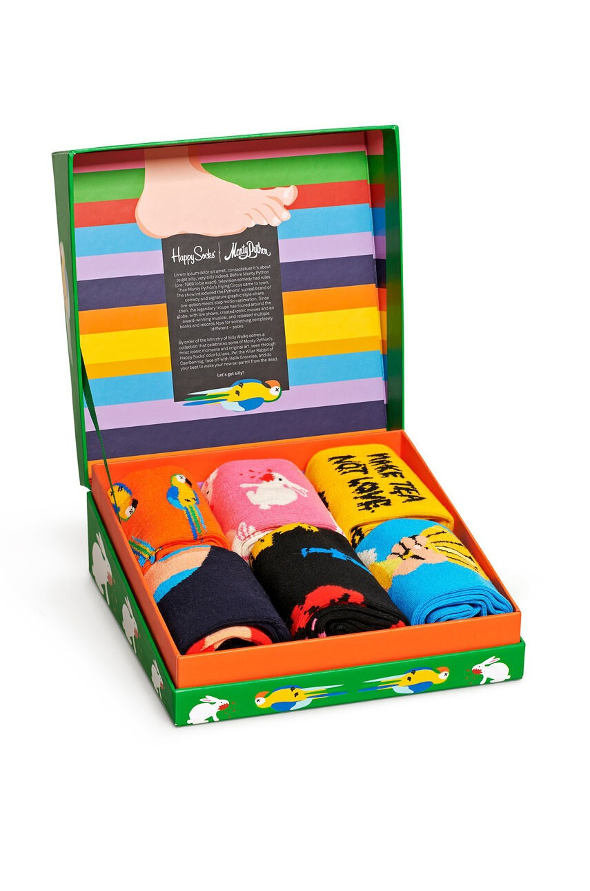 Happy Socks Чорапи x Monty Python Gift Set (6 чифта) - Pepit.bg