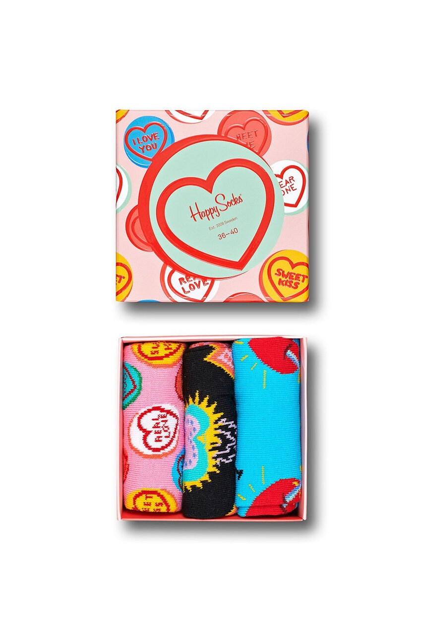 Happy Socks Чорапки I Love You (3-бройки) - Pepit.bg