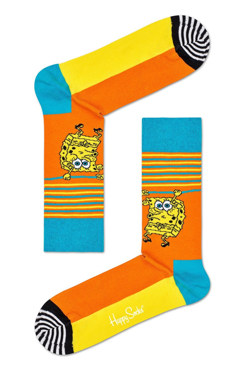 Happy Socks Чорапки Lets Wort It Out x Sponge Bob - Pepit.bg