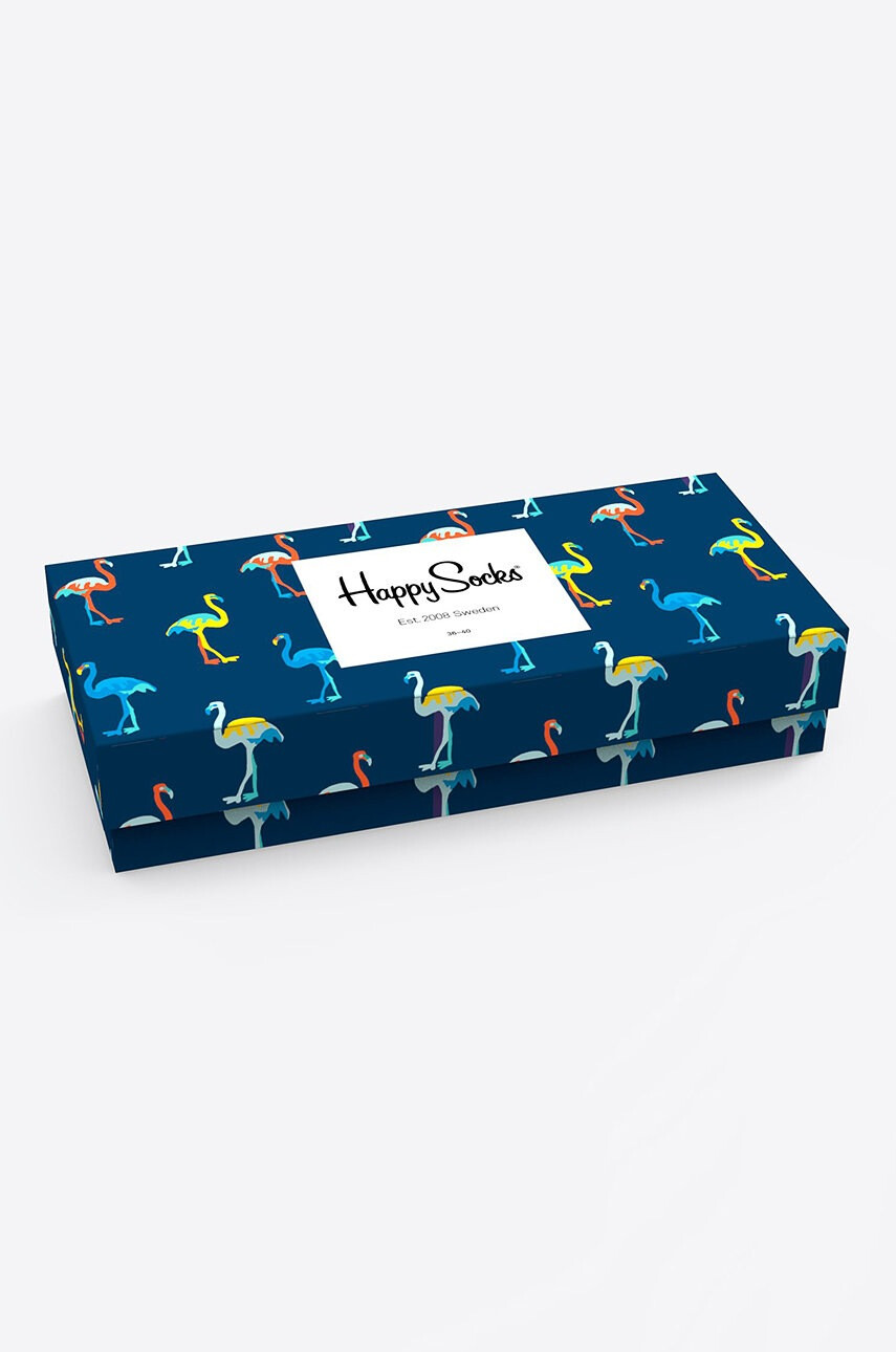 Happy Socks Чорапки Navy Gift Box (4 бройки) - Pepit.bg