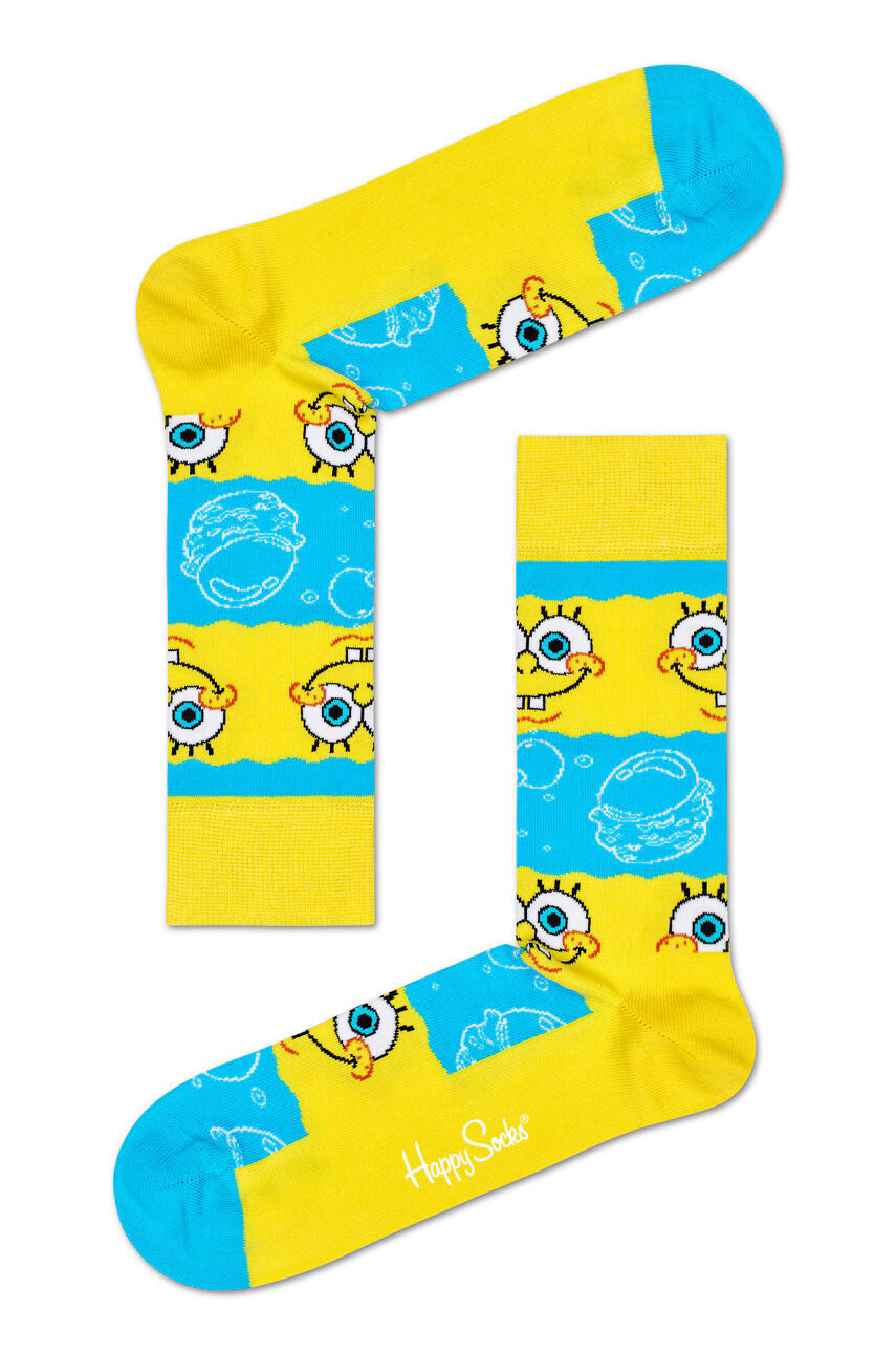 Happy Socks Чорапки x Sponge Bob Say Cheese Burger - Pepit.bg