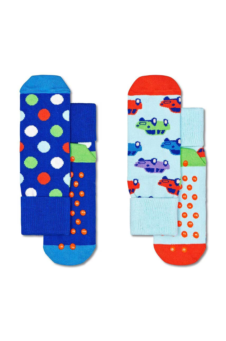 Happy Socks Детски чорапи (2 броя) в синьо - Pepit.bg