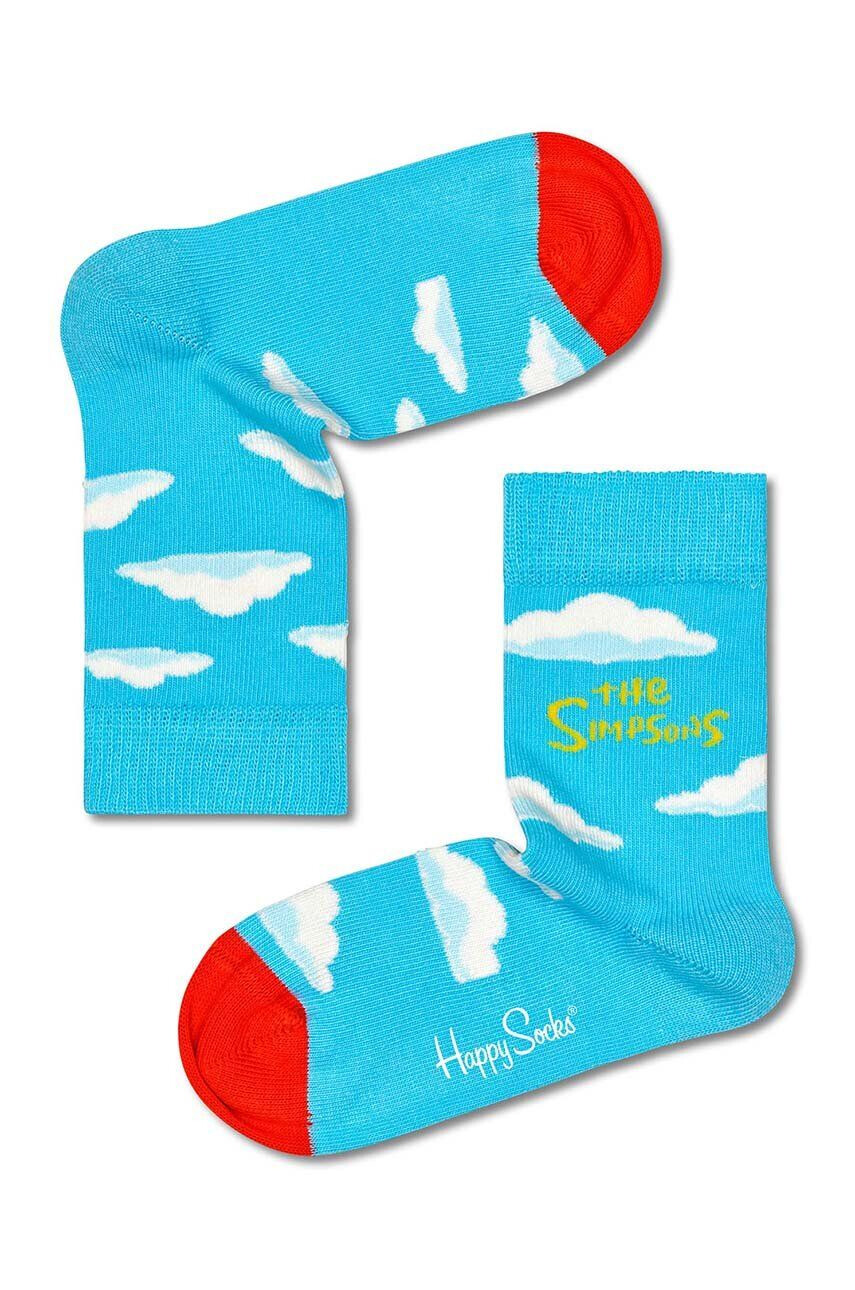 Happy Socks Детски чорапи Clouds в синьо - Pepit.bg