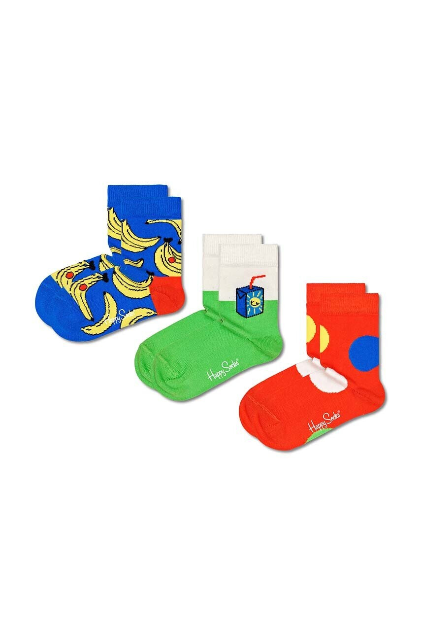 Happy Socks Детски чорапи Kids Banana (3 чифта) - Pepit.bg