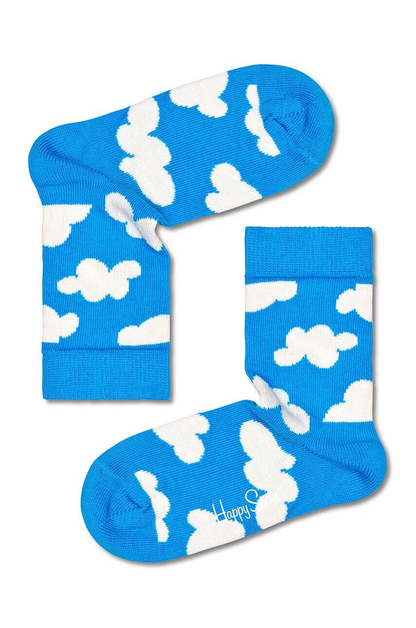 Happy Socks Детски чорапи Kids Cloudy в синьо - Pepit.bg