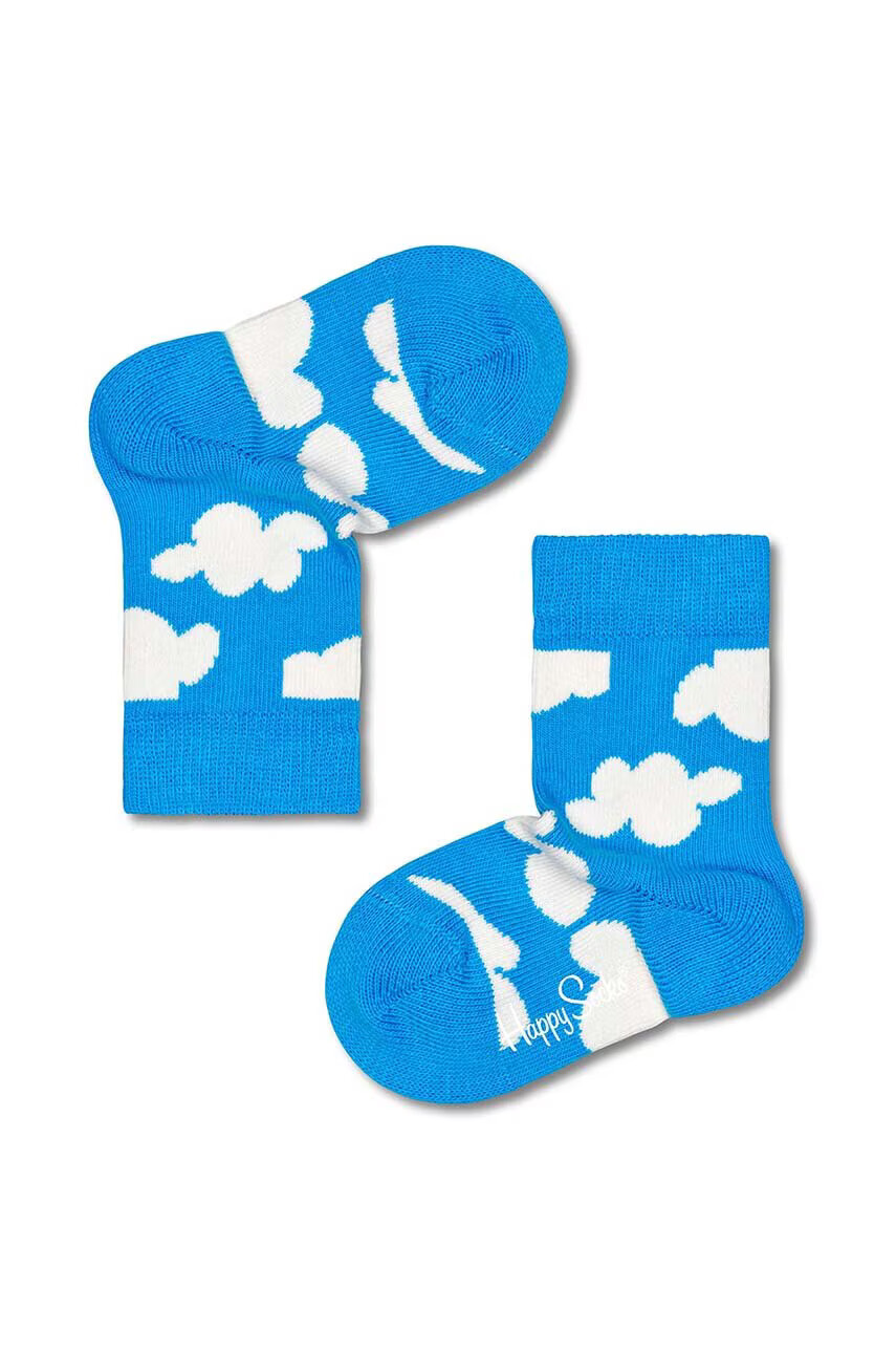 Happy Socks Детски чорапи Kids Cloudy в синьо - Pepit.bg