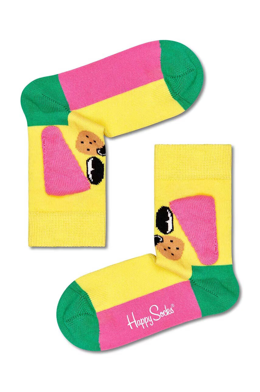 Happy Socks Детски чорапи Kids Doggo в жълто - Pepit.bg