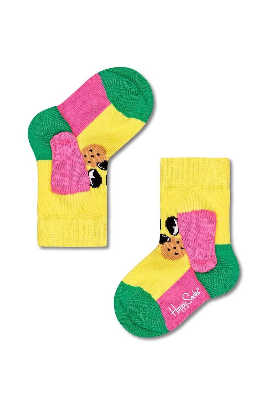 Happy Socks Детски чорапи Kids Doggo в жълто - Pepit.bg