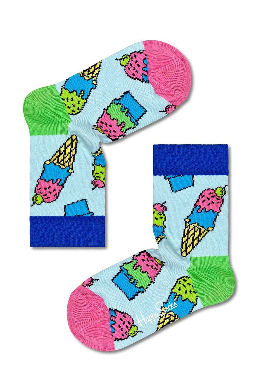 Happy Socks Детски чорапи Kids Ice Cream в синьо - Pepit.bg