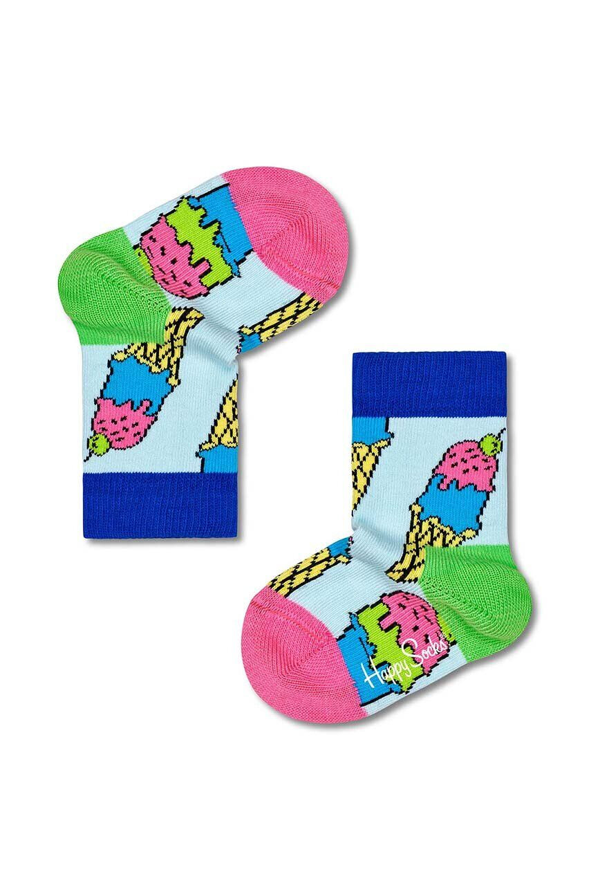 Happy Socks Детски чорапи Kids Ice Cream в синьо - Pepit.bg