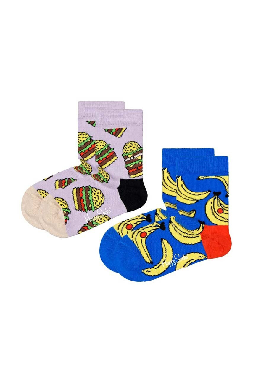Happy Socks Детски чорапи Kids Lunchtime (2 чифта) - Pepit.bg