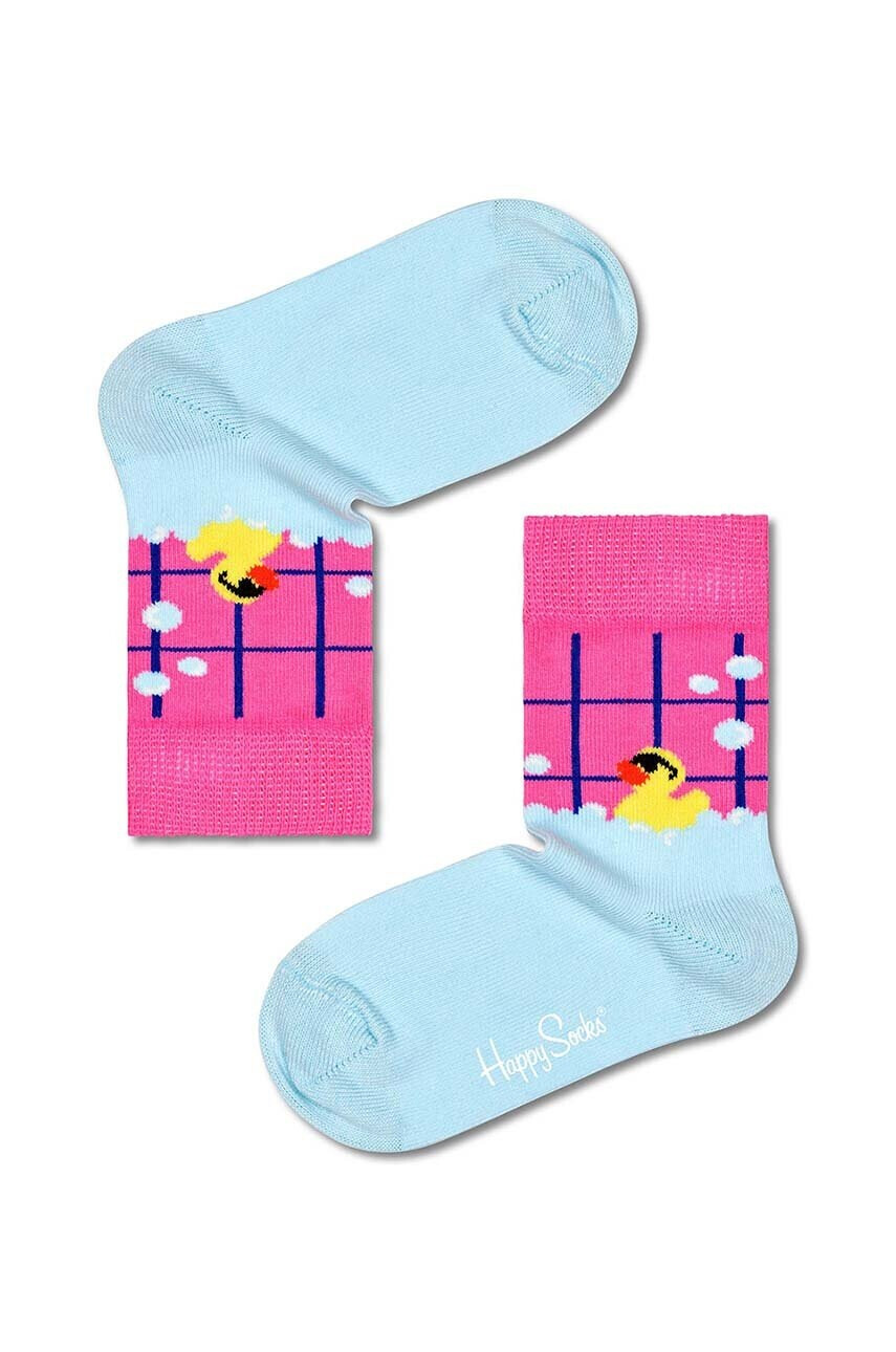 Happy Socks Детски чорапи Kids Rubberduck Bath в синьо - Pepit.bg