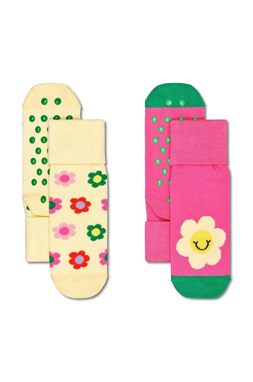 Happy Socks Детски чорапи Kids Smiley Daisy (2 чифта) - Pepit.bg