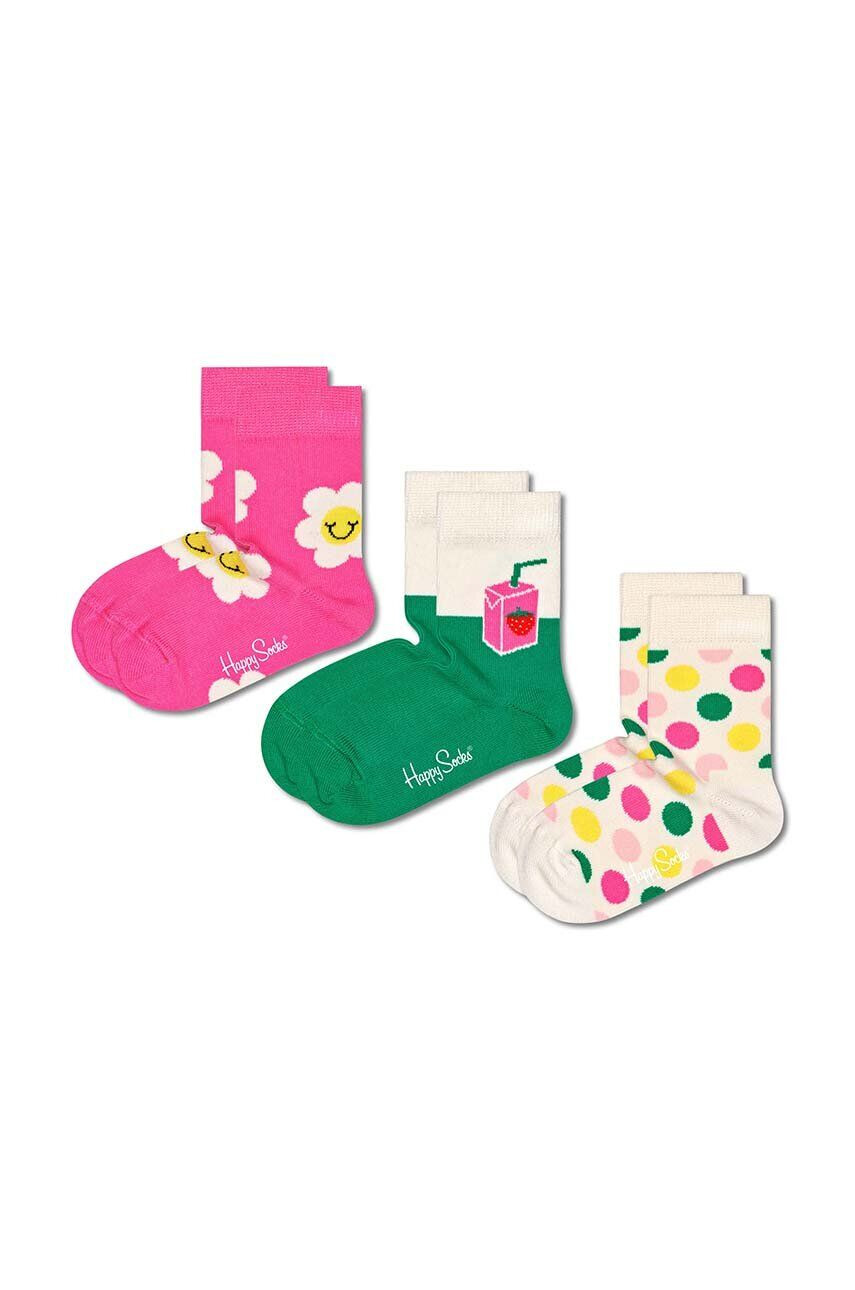 Happy Socks Детски чорапи Kids Smiley Daisy (3 чифта) - Pepit.bg