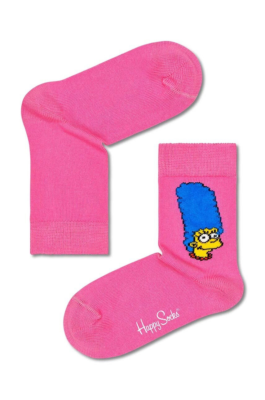 Happy Socks Детски чорапи Marge в розово - Pepit.bg