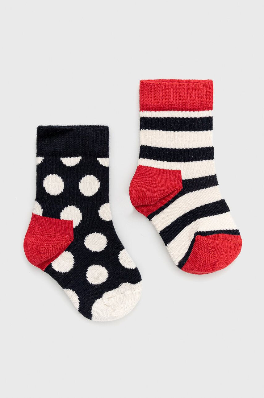 Happy Socks Детски чорапи Stripe (2 чифта) (2-Pack) в тъмносиньо - Pepit.bg